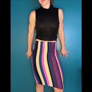 Rachel Roy Vertical Color Pencil Skirt